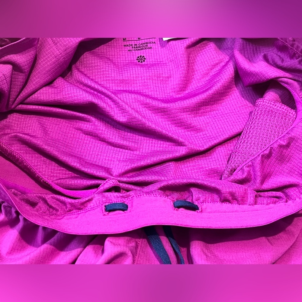 Nike Dri-Fit Women’s Fuchsia Athletic Running Drawstring Shorts Size Medium - Picture 11 of 16